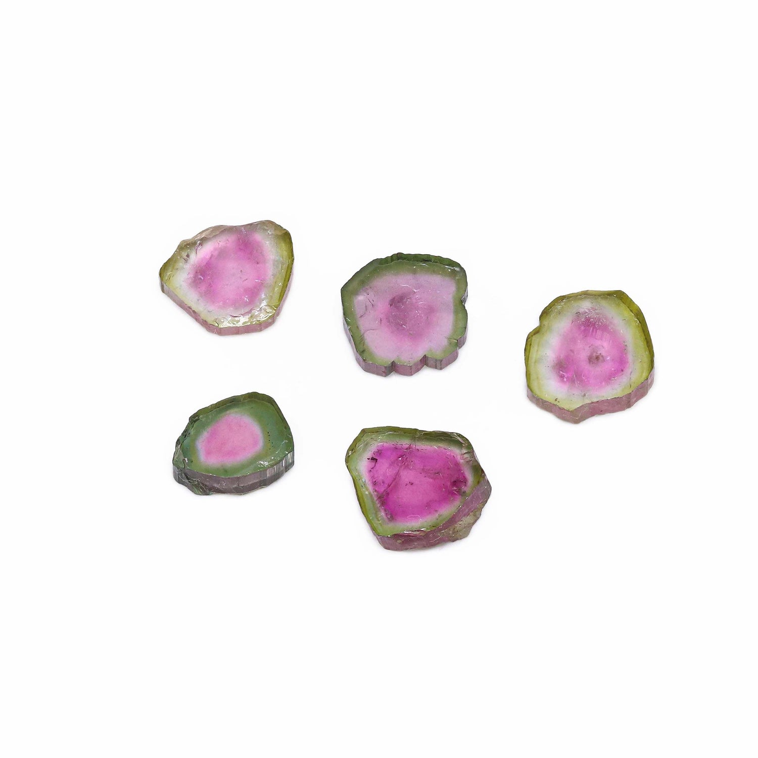 Watermelon Tourmaline 8x6mm to 9x8.50mm Slices
