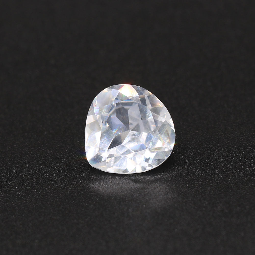 Cubic Zirconia (White Color) Heart Shape Faceted