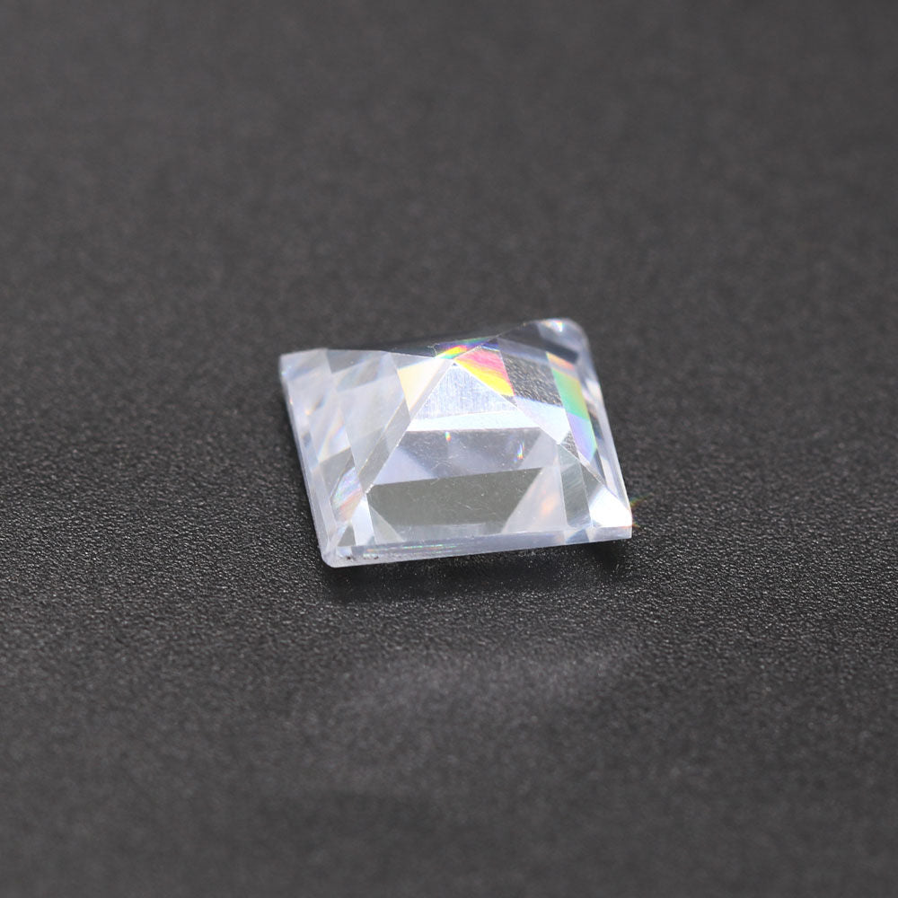 Cubic Zirconia (White Color) Square Faceted