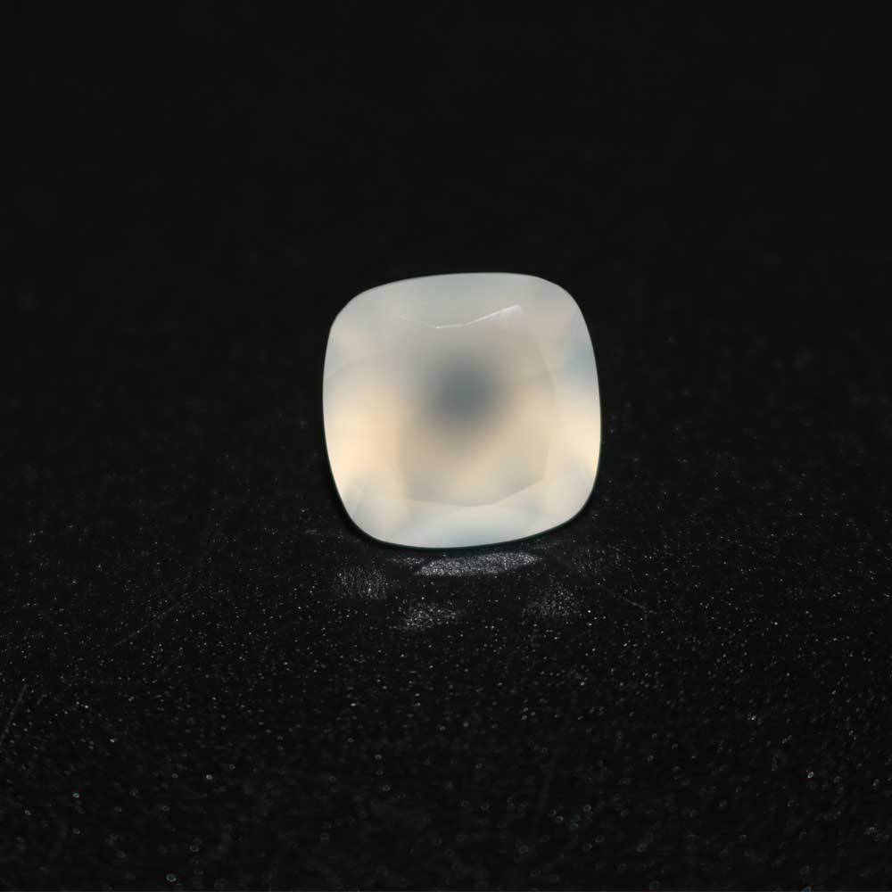 White Onyx Cushion Faceted