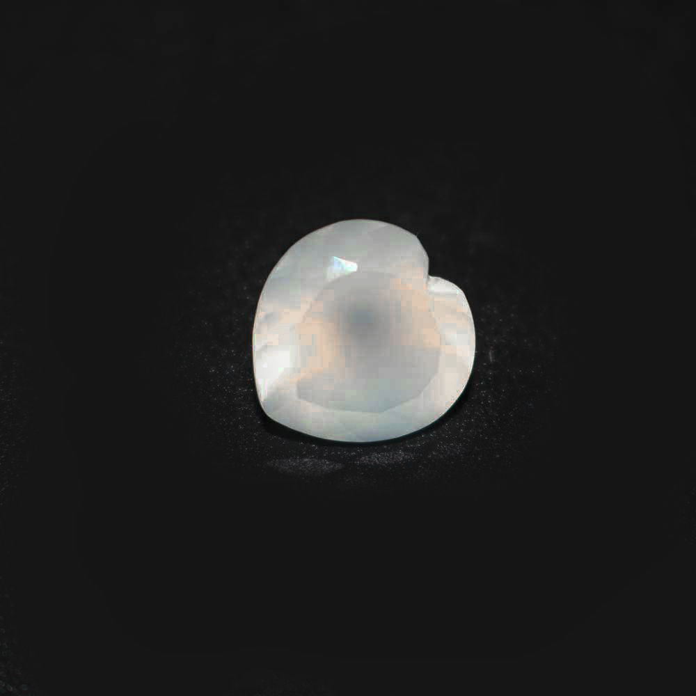 White Onyx Heart Shape Faceted