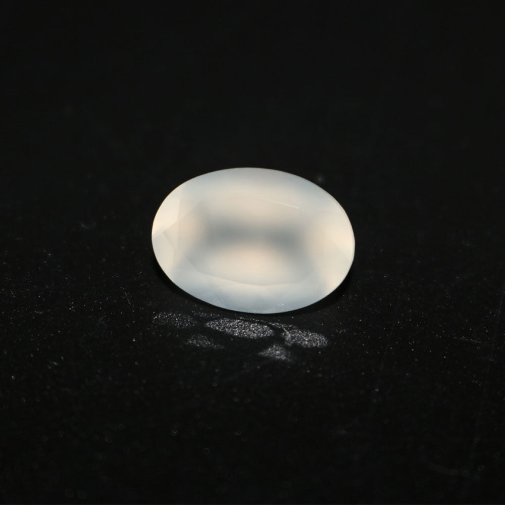 White Onyx Oval Faceted