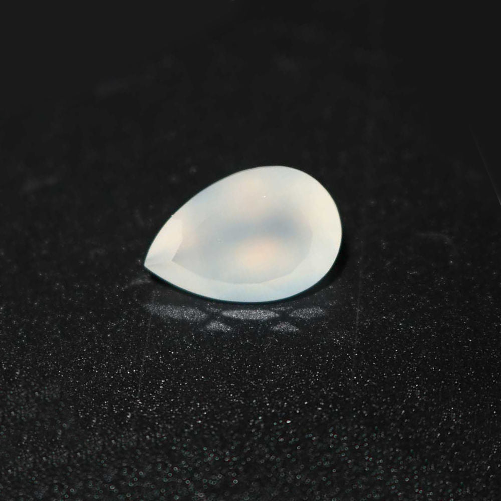 White Onyx Pear Faceted
