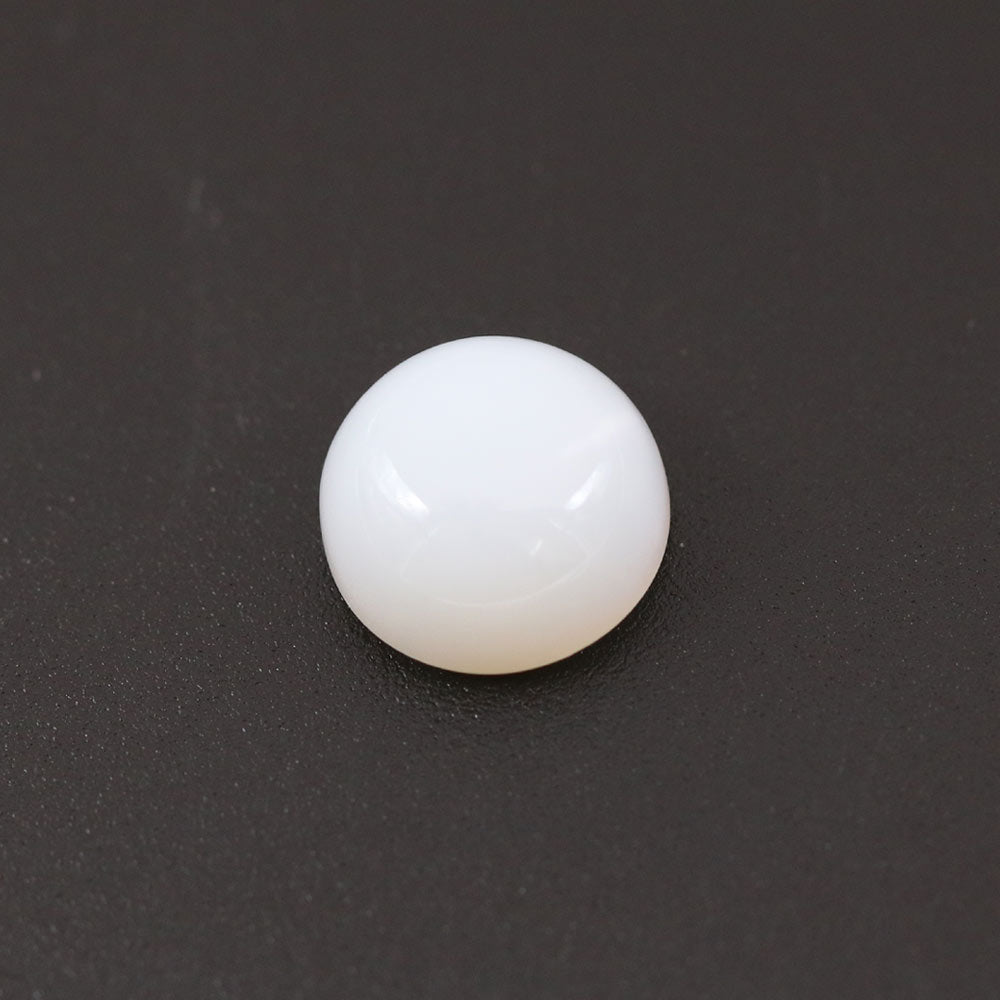 White Opal Round Cabochon