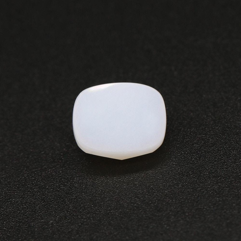 White Opal Elongated Cushion Checker Cut Faceted Cab
