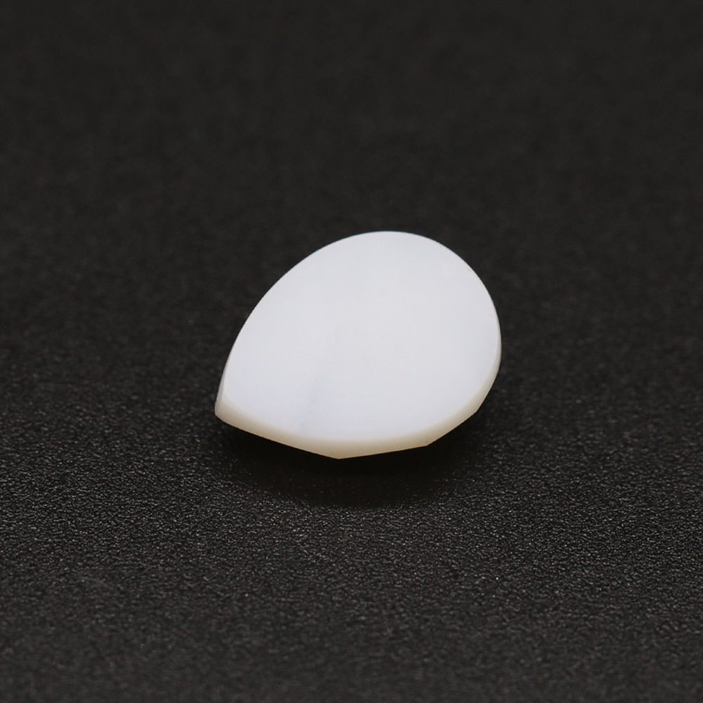 White Opal Pear Rose Cut Faceted Cab