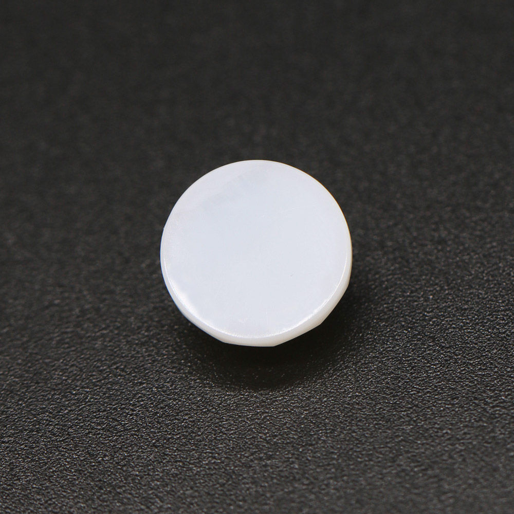 White Opal Round Rose Cut Faceted Cab