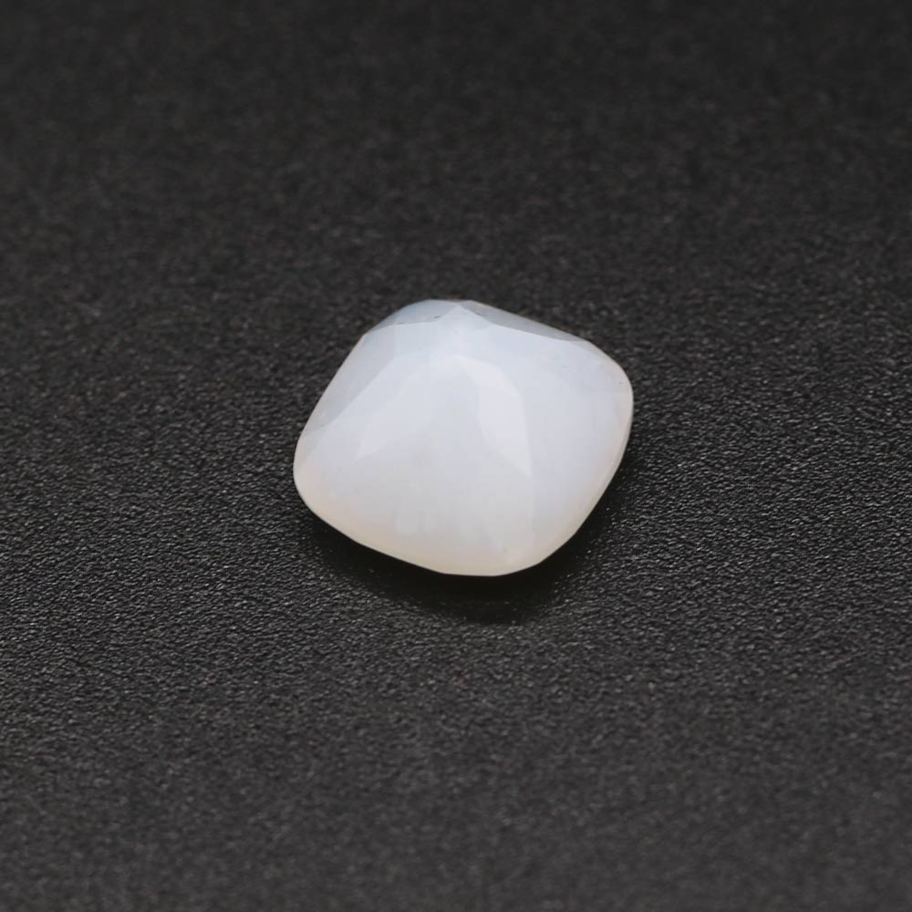White Opal Cushion Faceted
