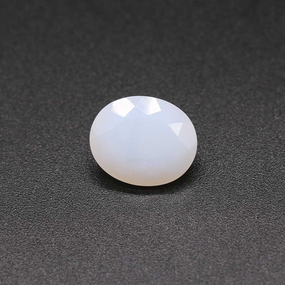White Opal Oval Faceted