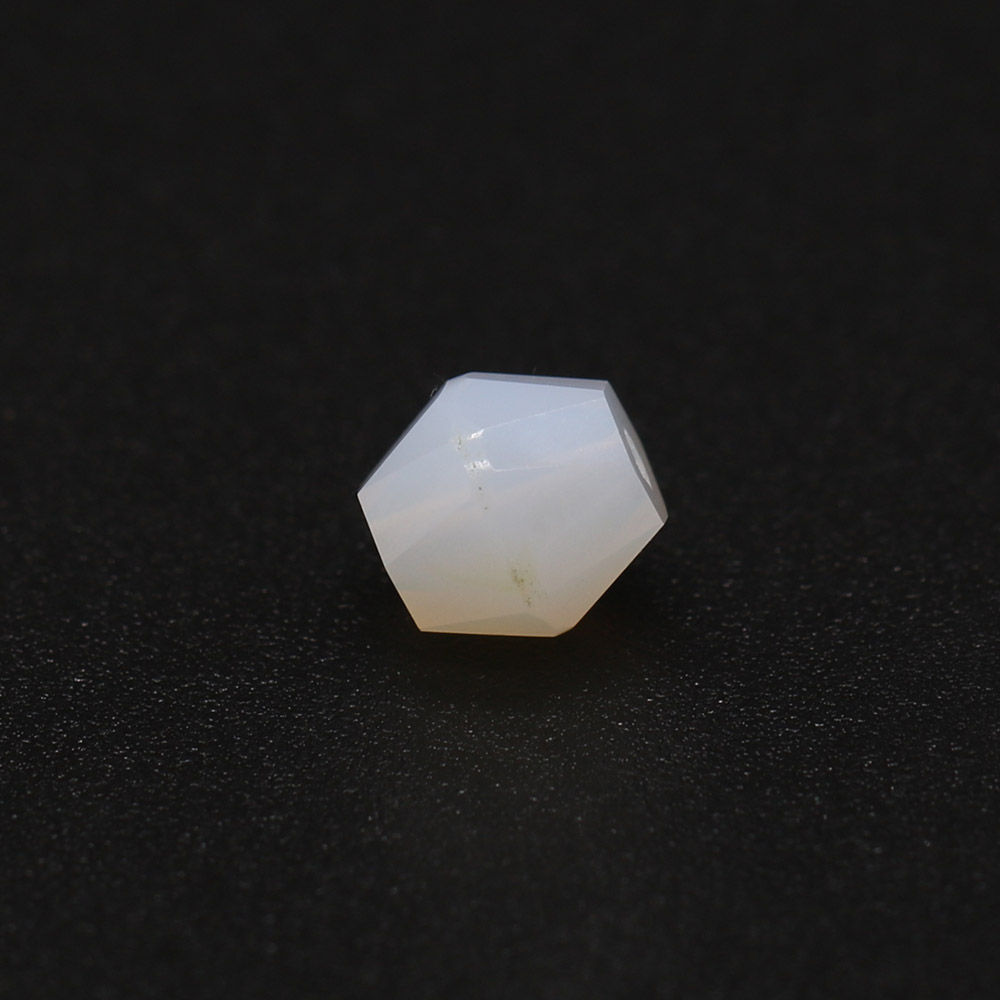 White Opal Bicone Faceted (Full Drill)