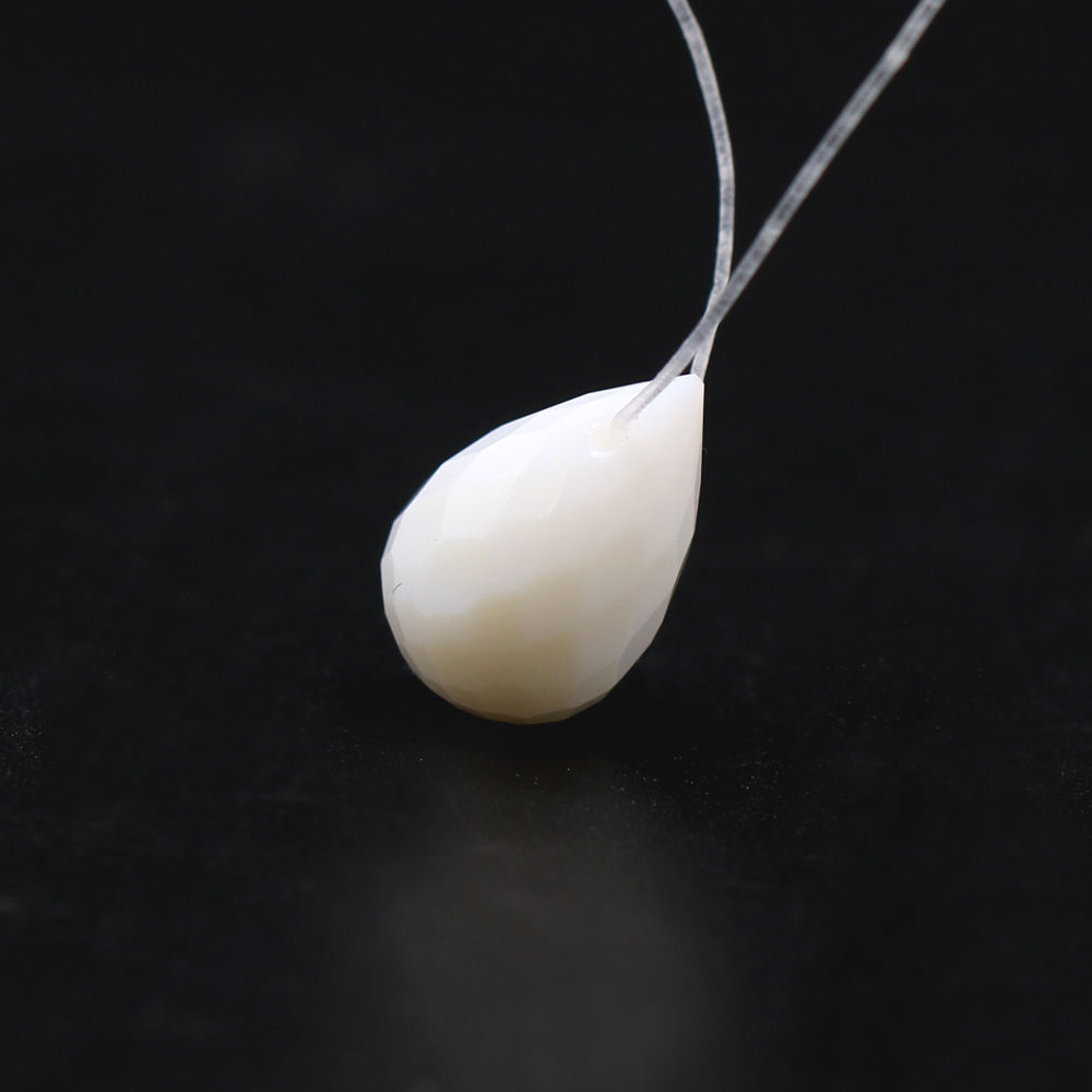 White Opal Drops Briolette (Side Drill)