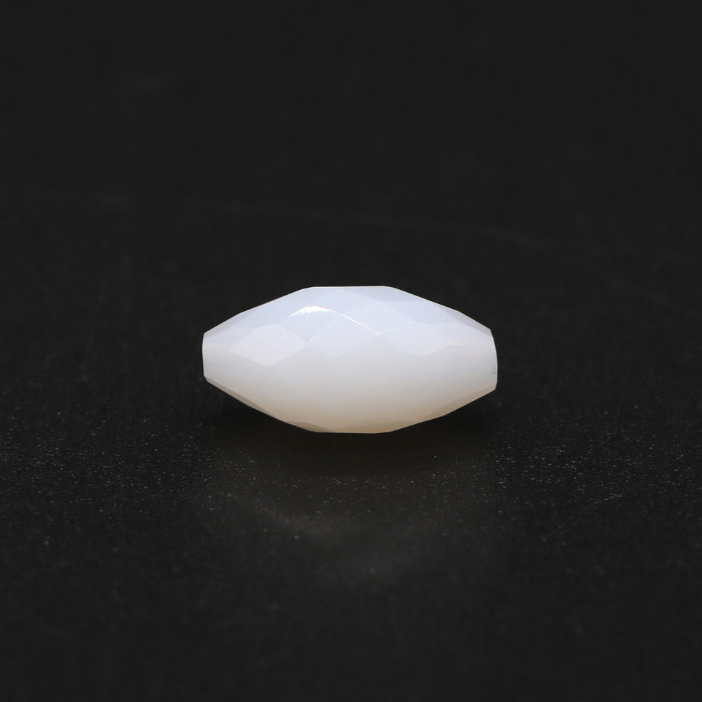 White Opal Rice Faceted (Full Drill)