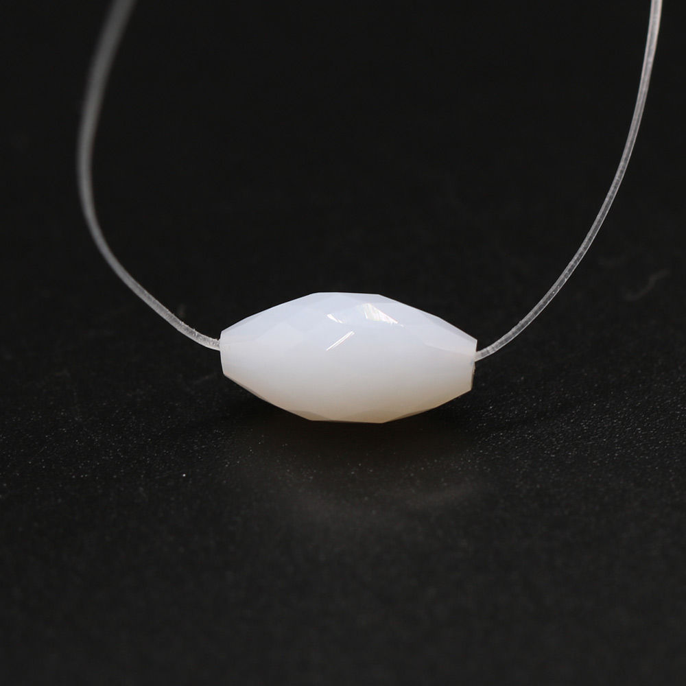White Opal Rice Faceted (Full Drill)