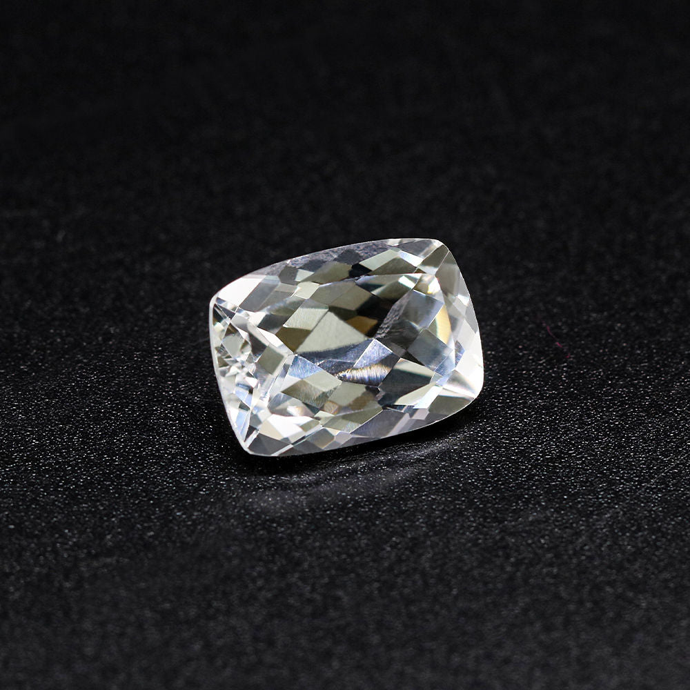 White Topaz Elongated Cushion Faceted
