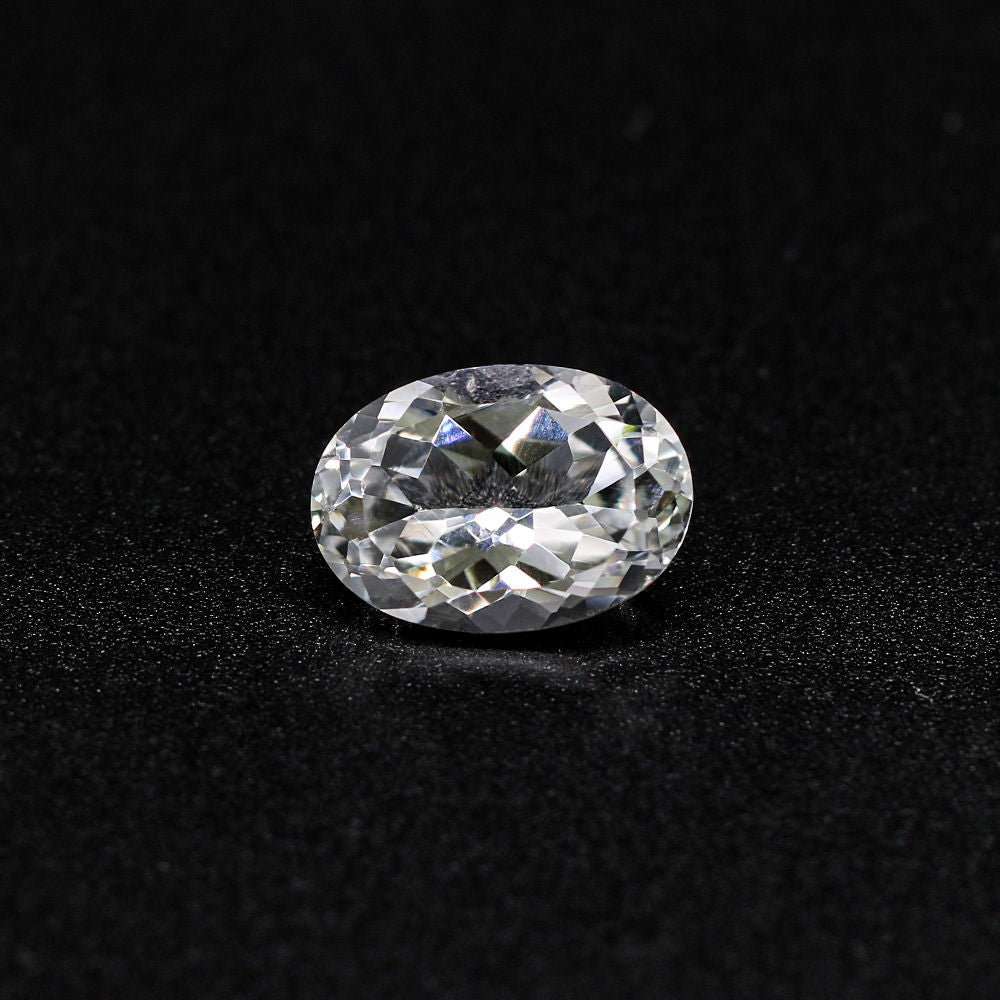 White Topaz Oval Faceted