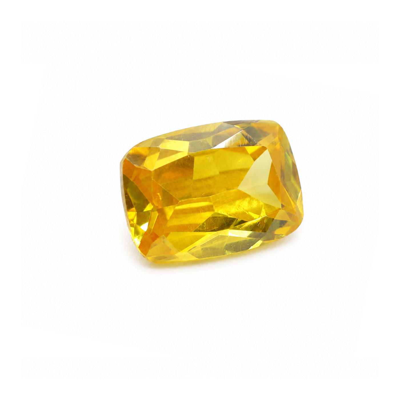 Cubic Zirconia (Yellow Color) Elongated Cushion Faceted