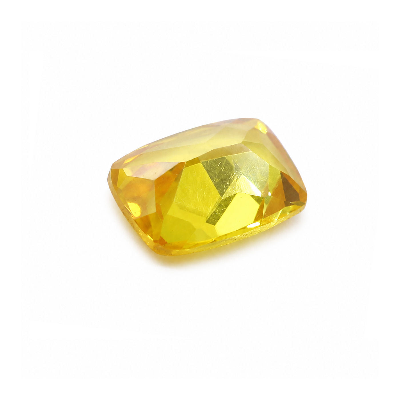Cubic Zirconia (Yellow Color) Elongated Cushion Faceted