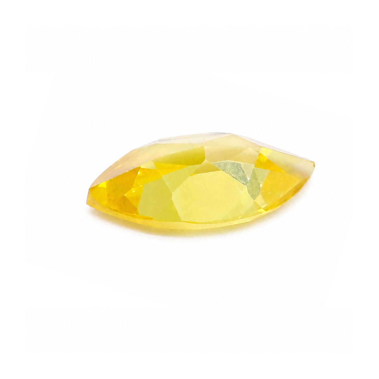 Cubic Zirconia (Yellow Color) Marquise Faceted