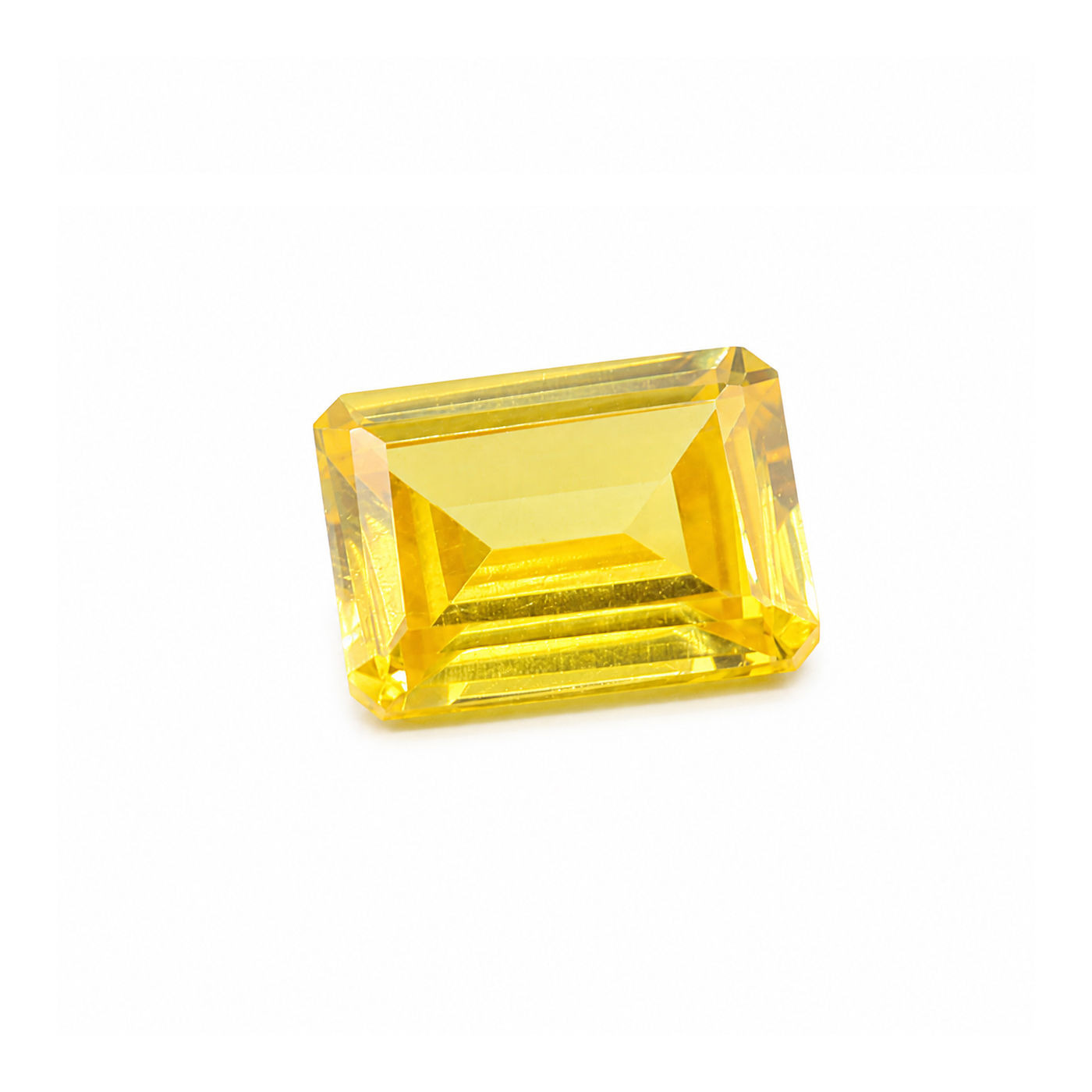 Cubic Zirconia (Yellow Color) Octagon Faceted