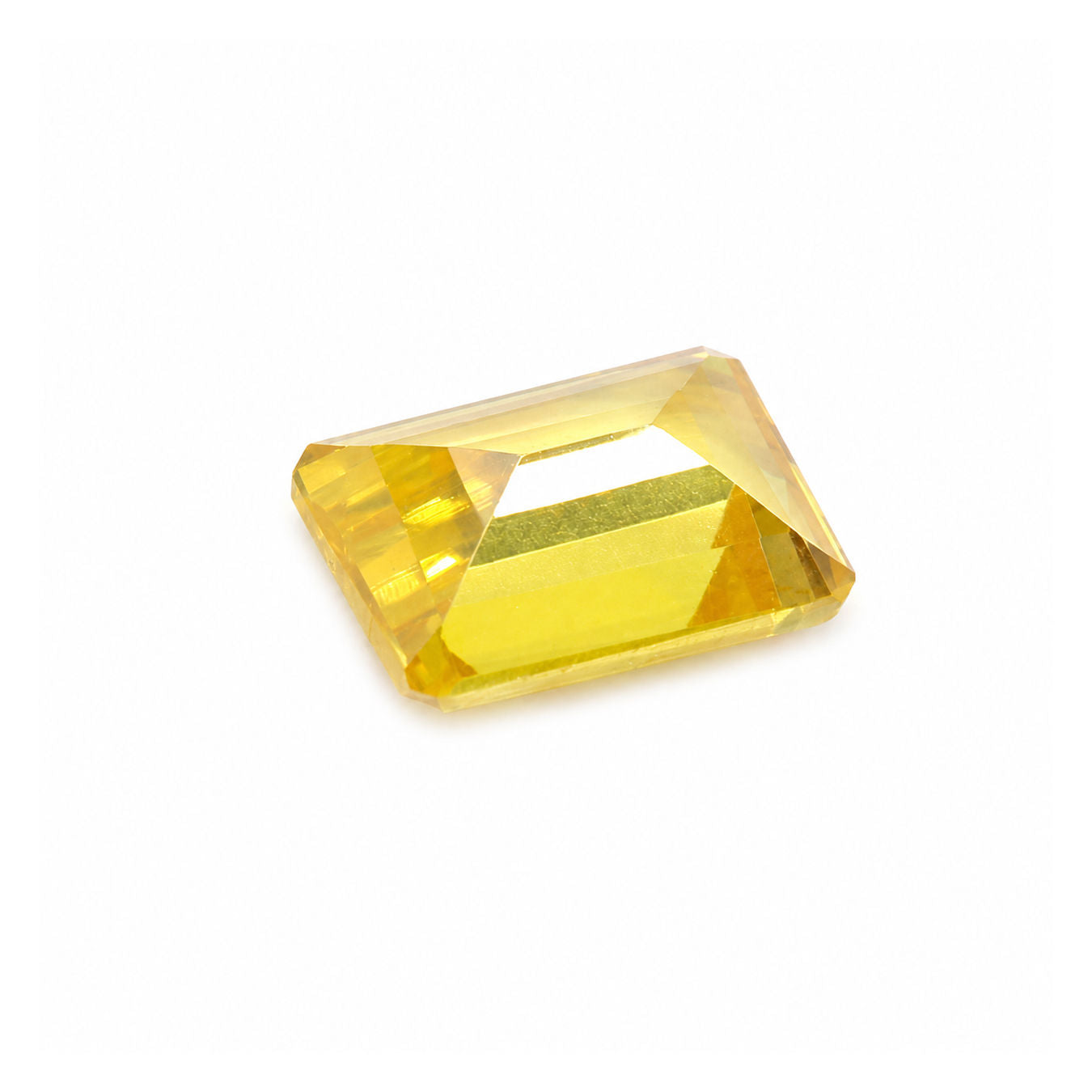 Cubic Zirconia (Yellow Color) Octagon Faceted