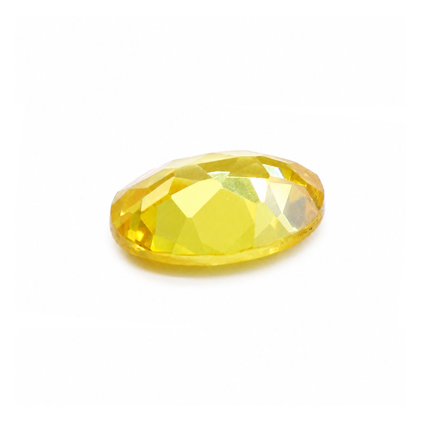 Cubic Zirconia (Yellow Color) Oval Faceted