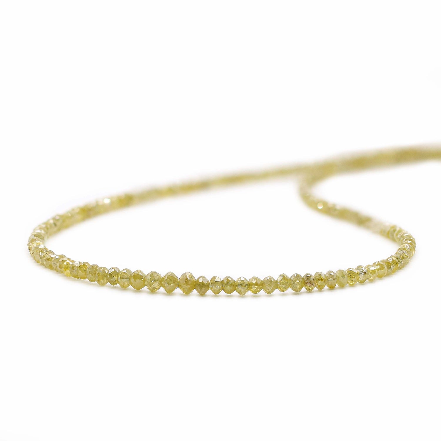 Yellow Diamond 1.50mm to 3mm Rondelle Faceted Beads (15 Inch)